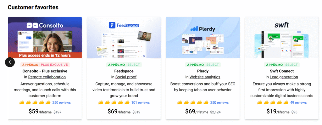 AppSumo lifetime deals